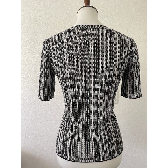 Theory Top Prosecco Ribbed V Neck Pullover Knit - Picture 2 of 11